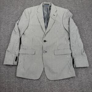 Tommy Hilfiger Women's Houndstooth Blazer Jacket Single Breasted Medium Preppy